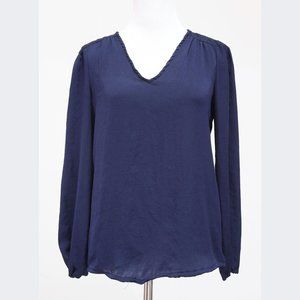 ZARA Women's XS Navy Blue Blouse Top Shirt
